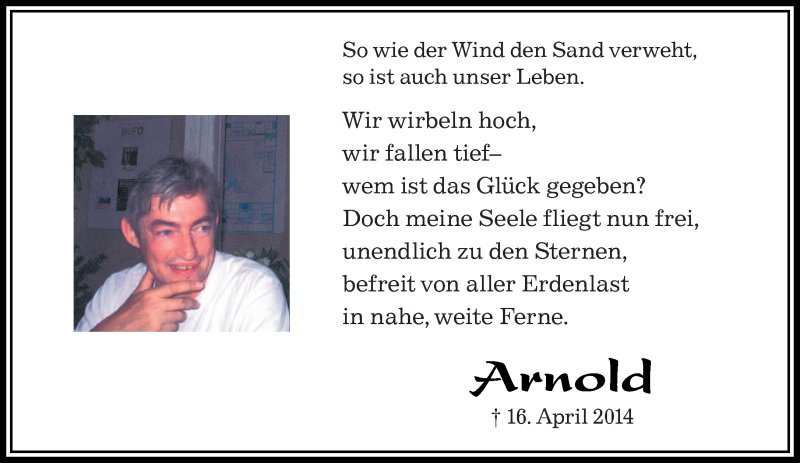  Traueranzeige für Arnold Josef Groß vom 16.04.2015 aus saarbruecker_zeitung