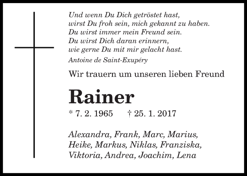 Traueranzeigen Von Rainer Jochum Saarbruecker Zeitung Trauer De