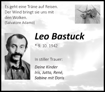 Traueranzeigen Von Leo Bastuck Saarbruecker Zeitung Trauer De