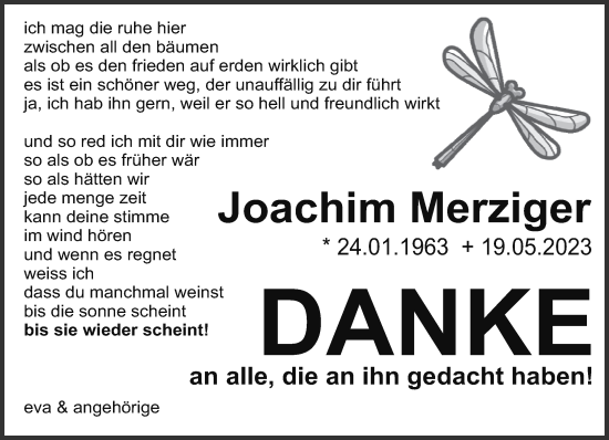 Traueranzeigen Von Joachim Merziger Saarbruecker Zeitung Trauer De