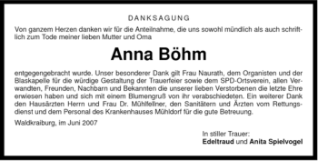 Traueranzeige von Anna Böhm von SAARBRÜCKER ZEITUNG