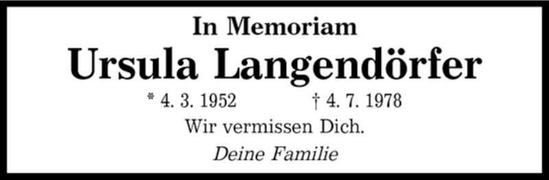  Traueranzeige für Ursula Langendörfer vom 04.07.2008 aus SAARBRÜCKER ZEITUNG