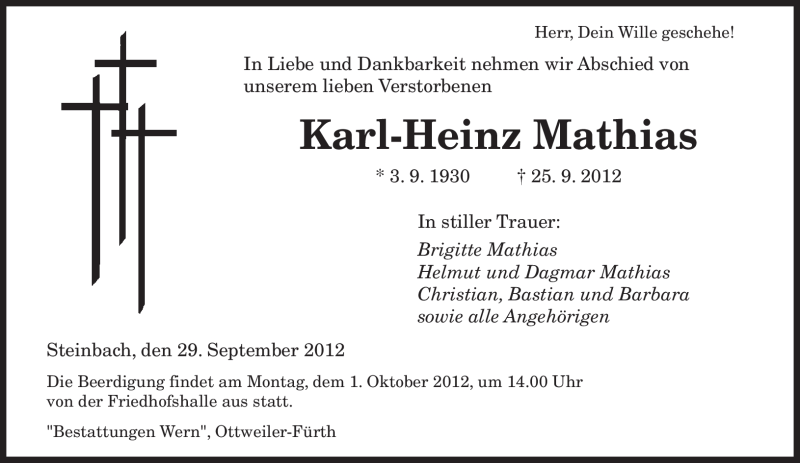  Traueranzeige für Karl-Heinz Mathias vom 29.09.2012 aus saarbruecker_zeitung
