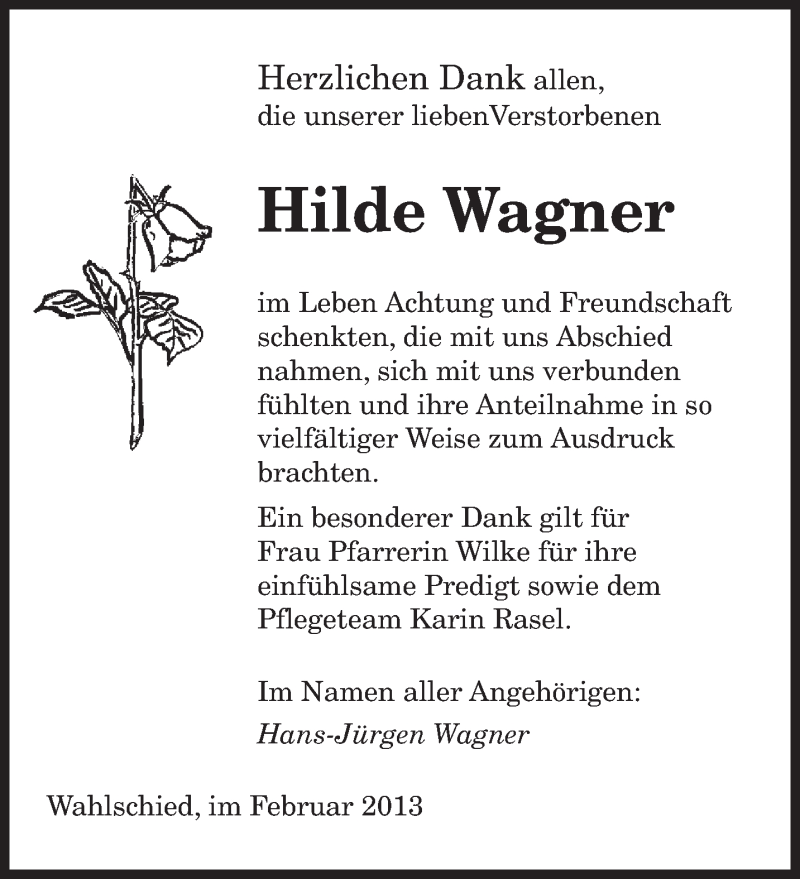  Traueranzeige für Hilde Wagner vom 02.03.2013 aus saarbruecker_zeitung