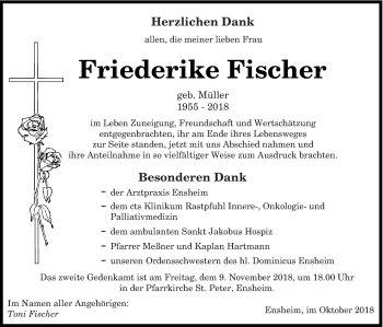 Traueranzeige von Friederike Fischer von saarbruecker_zeitung