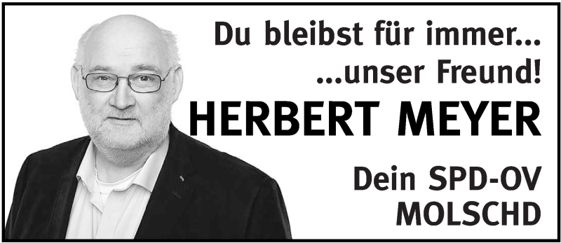  Traueranzeige für Herbert Meyer vom 12.05.2018 aus saarbruecker_zeitung