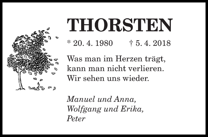  Traueranzeige für Thorsten Schmelzer vom 05.04.2019 aus saarbruecker_zeitung