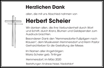 Traueranzeige von Herbert Scheier von saarbruecker_zeitung
