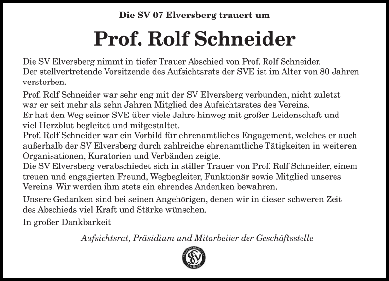  Traueranzeige für Rolf Schneider vom 08.02.2021 aus saarbruecker_zeitung