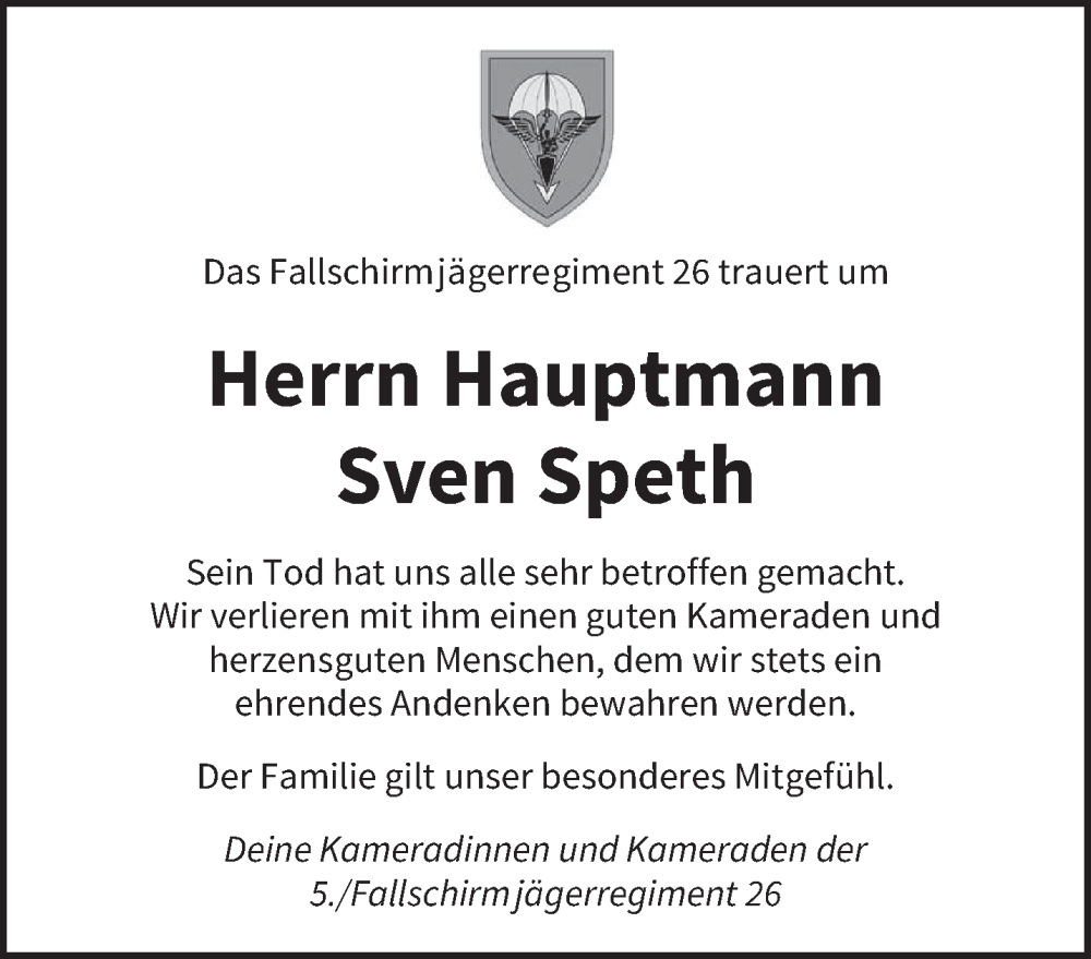 Traueranzeige für Sven Speth vom 10.12.2022 aus saarbruecker_zeitung