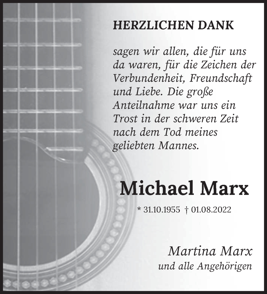  Traueranzeige für Michael Marx vom 10.09.2022 aus saarbruecker_zeitung