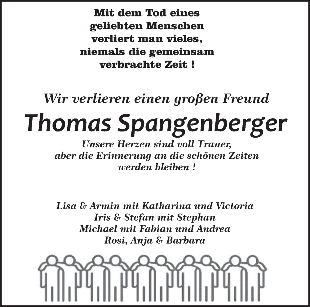  Traueranzeige für Thomas Spangenberger vom 30.08.2023 aus saarbruecker_zeitung