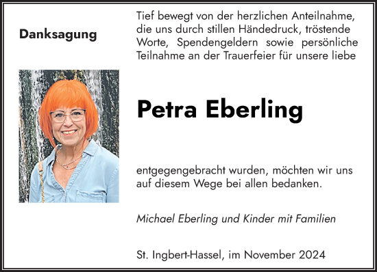 Traueranzeige von Petra Eberling von saarbruecker_zeitung