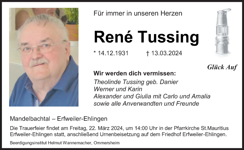  Traueranzeige für René Tussing vom 16.03.2024 aus saarbruecker_zeitung