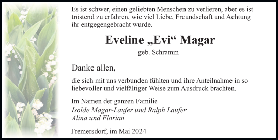 Traueranzeige von Eveline Magar von saarbruecker_zeitung