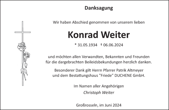 Traueranzeige von Konrad Weiter von saarbruecker_zeitung
