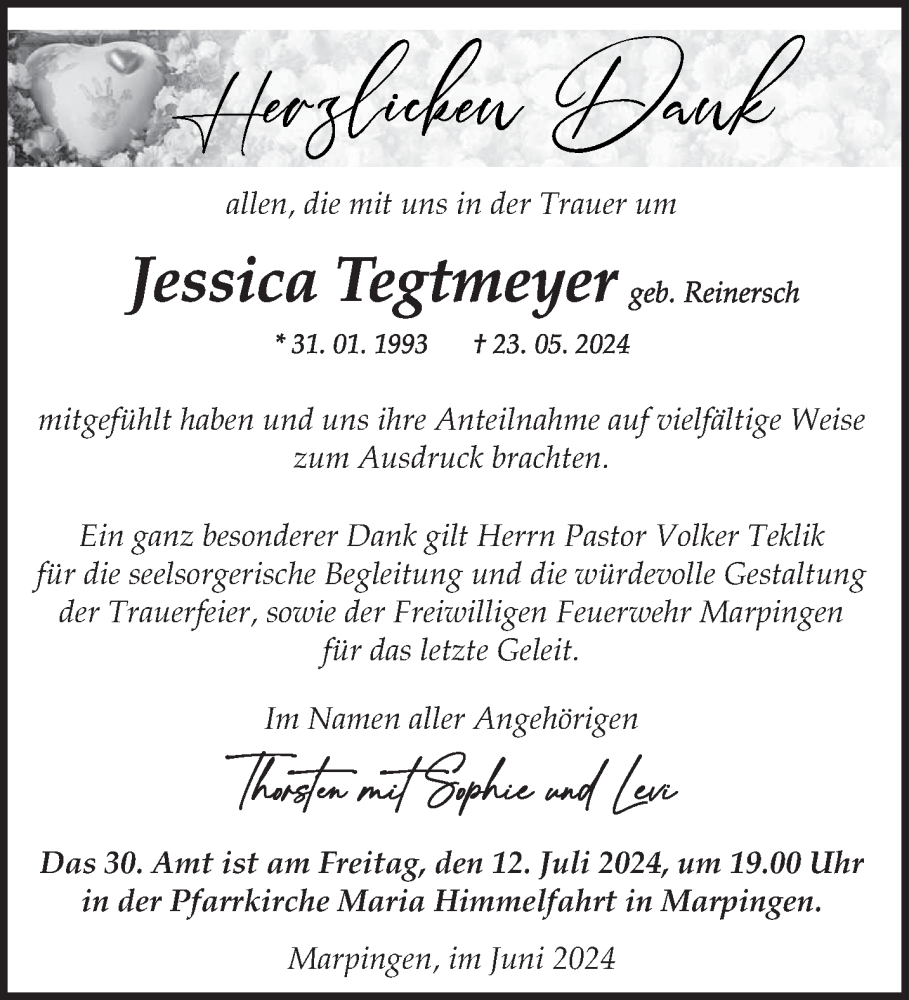  Traueranzeige für Jesscia Tegtmeyer vom 06.07.2024 aus saarbruecker_zeitung