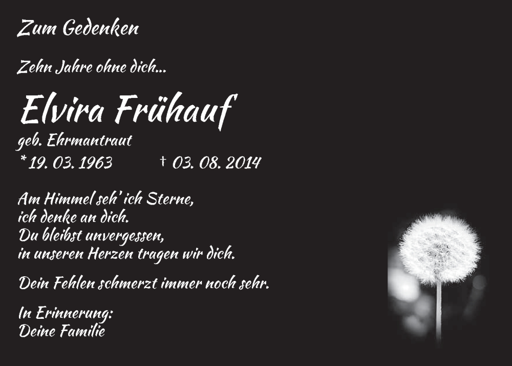  Traueranzeige für Elvira Frühauf vom 05.08.2024 aus saarbruecker_zeitung