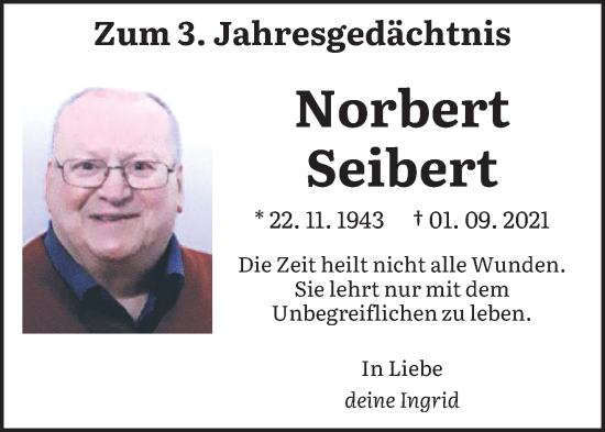 Traueranzeige von Norbert Seibert von saarbruecker_zeitung