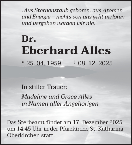 Traueranzeige von Eberhard Alles von saarbruecker_zeitung