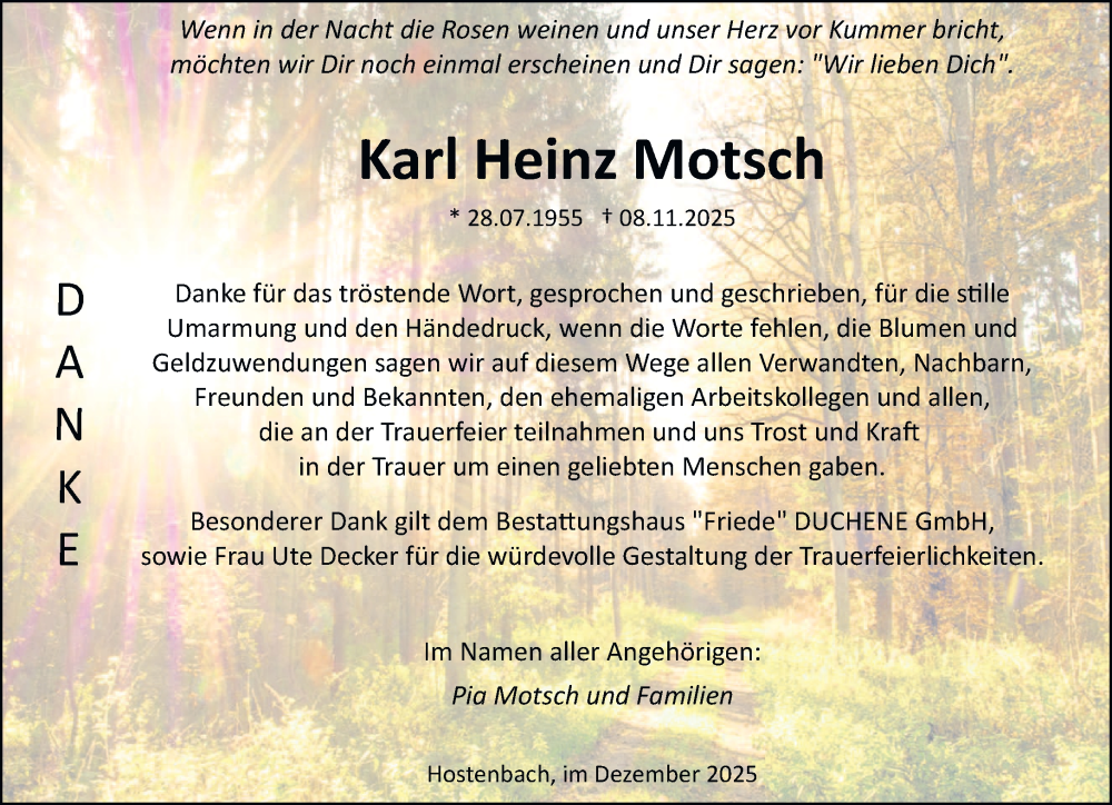  Traueranzeige für Karl Heinz Motsch vom 06.12.2025 aus saarbruecker_zeitung