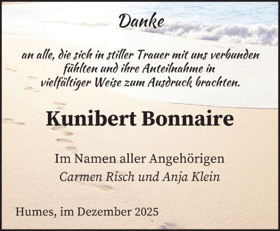 Traueranzeige von Kunibert Bonnaire von saarbruecker_zeitung