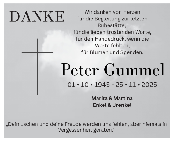 Traueranzeige von Peter Gummel von saarbruecker_zeitung