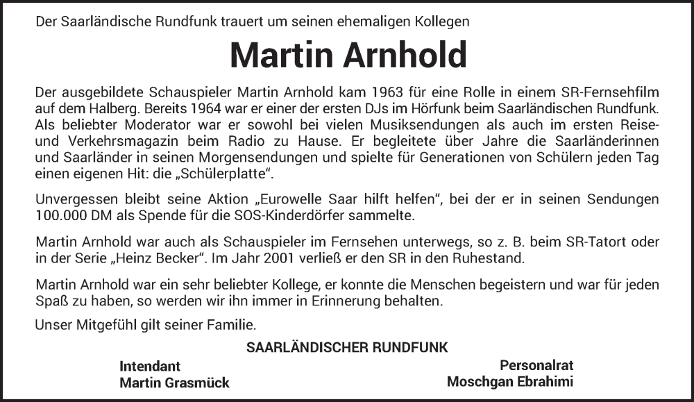  Traueranzeige für Martin Arnhold vom 05.07.2025 aus saarbruecker_zeitung