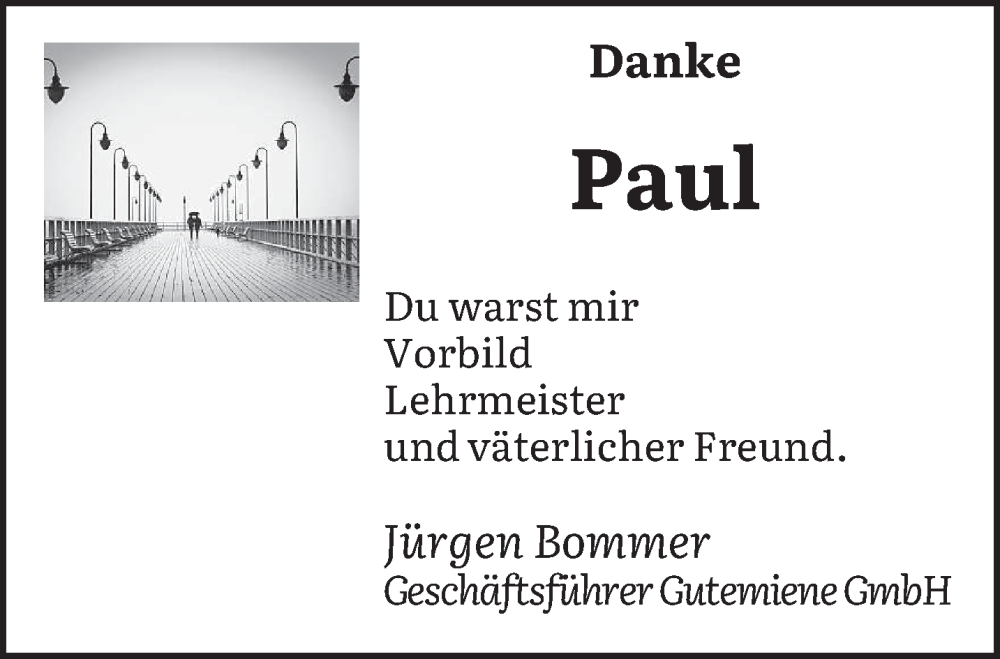  Traueranzeige für Paul Quirin vom 06.09.2025 aus saarbruecker_zeitung