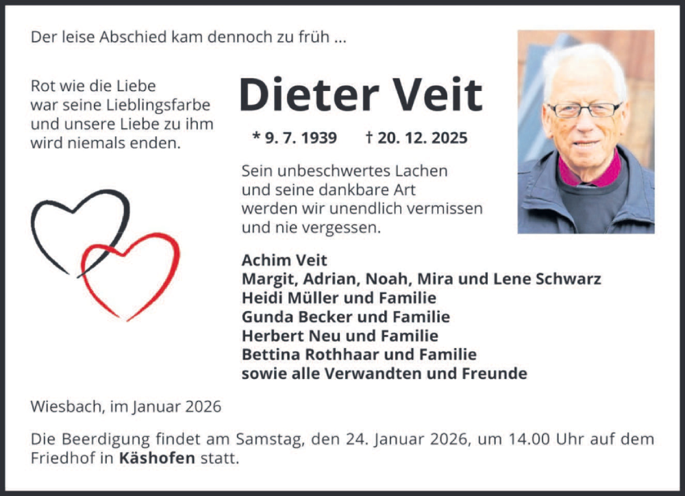  Traueranzeige für Achim Veit vom 16.01.2026 aus saarbruecker_zeitung
