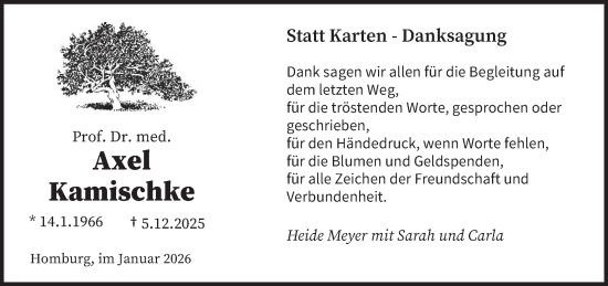 Traueranzeige von Axel Kamischke von saarbruecker_zeitung