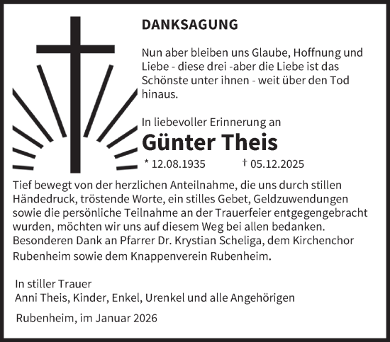 Traueranzeige von Günter Theis von saarbruecker_zeitung