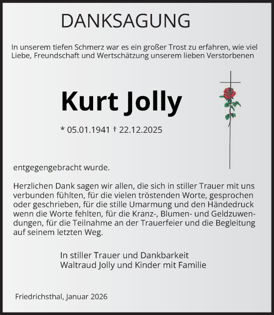 Traueranzeige von Kurt Jolly von saarbruecker_zeitung