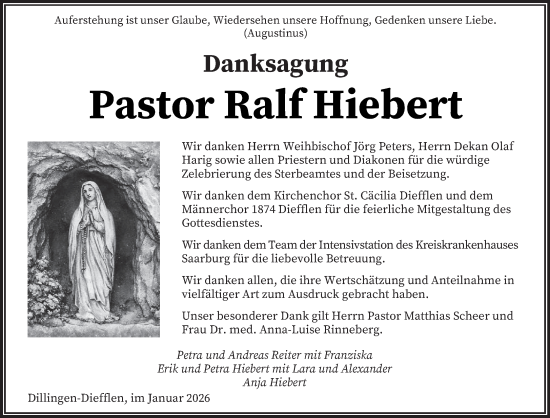 Traueranzeige von Ralf Hiebert von saarbruecker_zeitung