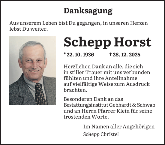Traueranzeige von Horst Schepp von saarbruecker_zeitung