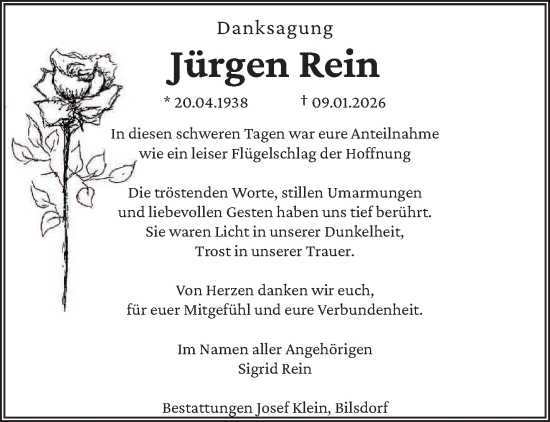 Traueranzeige von Jürgen Rein von saarbruecker_zeitung