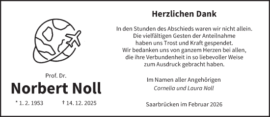 Traueranzeige von Norbert Noll von saarbruecker_zeitung